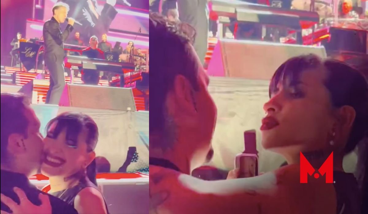 Cazzu y Nodal viven momento romántico en concierto de Luis Miguel