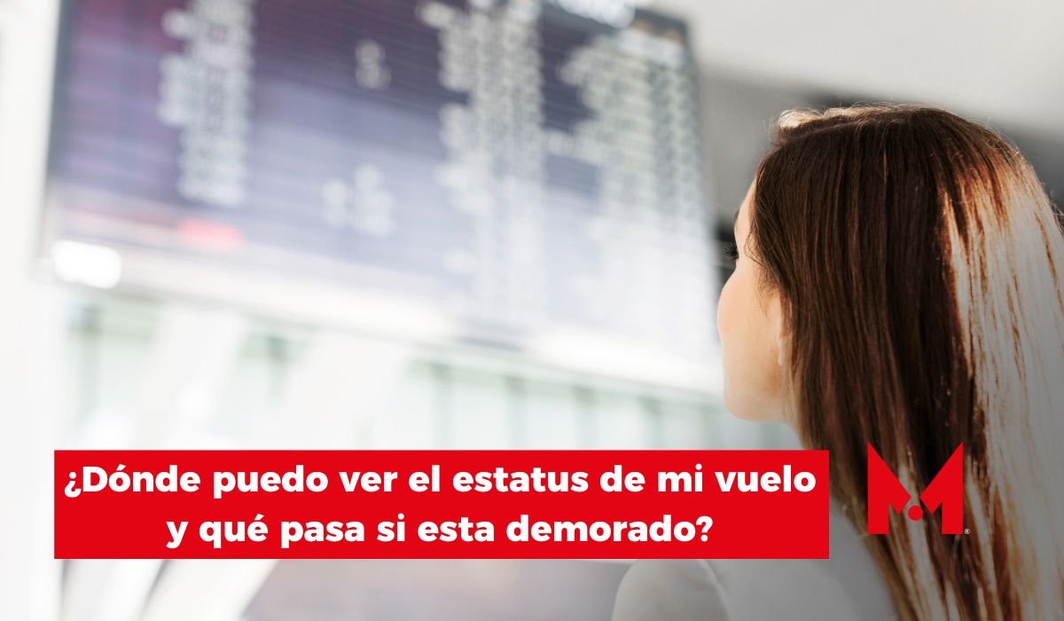 ¿Dónde puedo ver el estatus de mi vuelo y que pasa si está demorado?