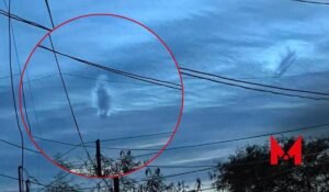 Extraña figura es captada en el cielo de Cadereyta, Nuevo León