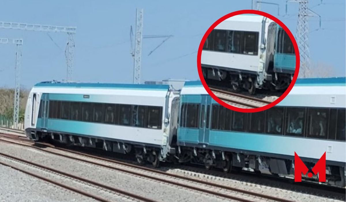 Se descarrila un vagón del Tren Maya en Tixkokob, Yucatán (+VIDEO)