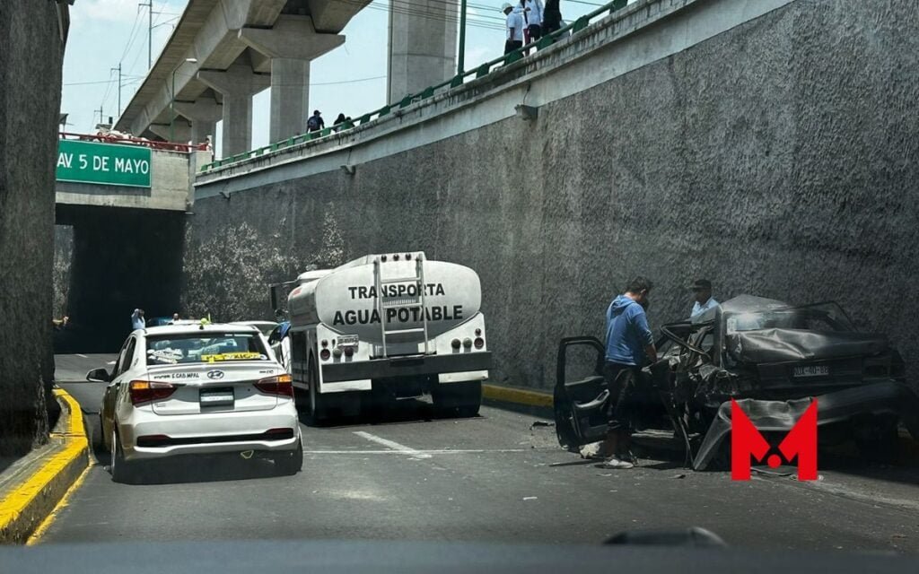 Carambola en Las Torres, 8 autos involucrados y personas heridas