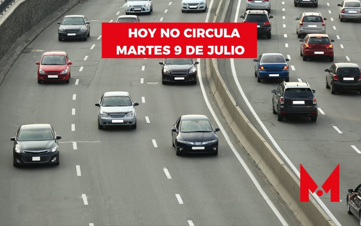 ¿Qué carros no circulan este martes 9 de julio?