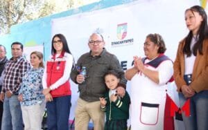 Manuel Vilchis entrega techumbre en kínder de El Contadero de Matamoros