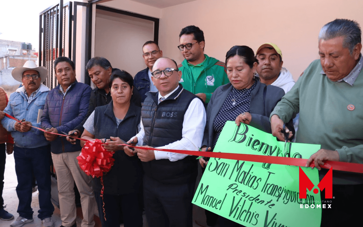 Manuel Vilchis inaugura módulo sanitario en el panteón de San Matías Transfiguración