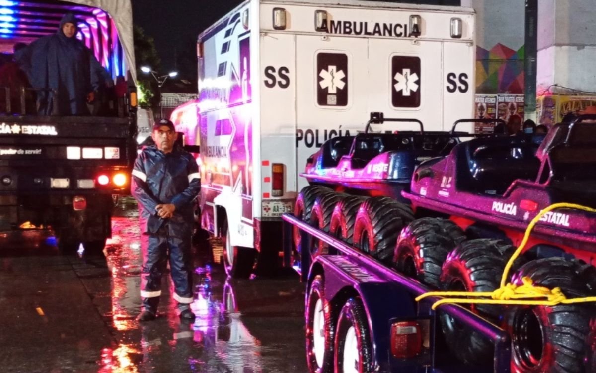 Más de 400 personas rescatadas por la SSEM tras lluvias atípicas en el Valle de Toluca